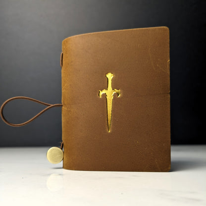 DDS Co. Gold Embossed Leather Character Journal