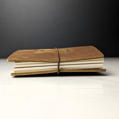 DDS Co. Gold Embossed Leather Character Journal